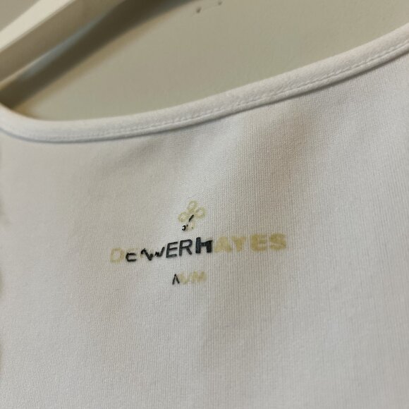 Y2K White Witchy Lacy V-Neck High Waist Bodycon Tank - Picture 9 of 14